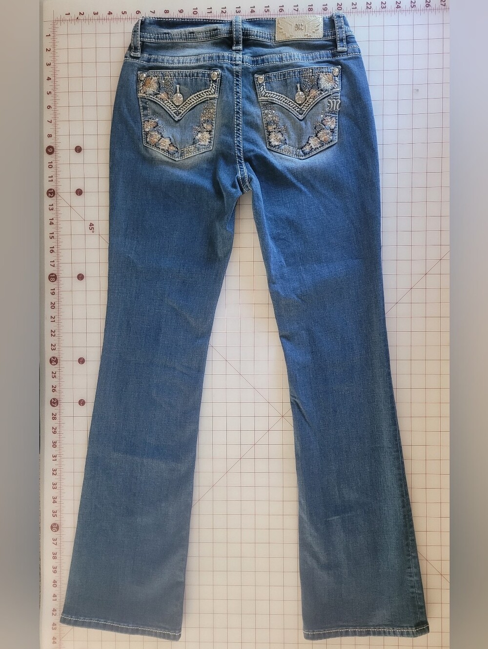 Miss Me Blue Embroidered Back Pocket Jeans